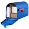 Architectural Mailboxes Mailbox, Blue, Post Mount, Medium 7600BE - alternate 3